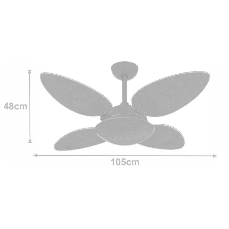 Ventilador Premium Tabaco 127V E Controle Remoto 110V