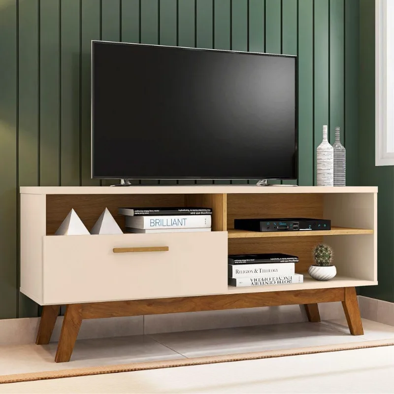 Rack Para Tv Com Porta Riane Off White Cinamomo