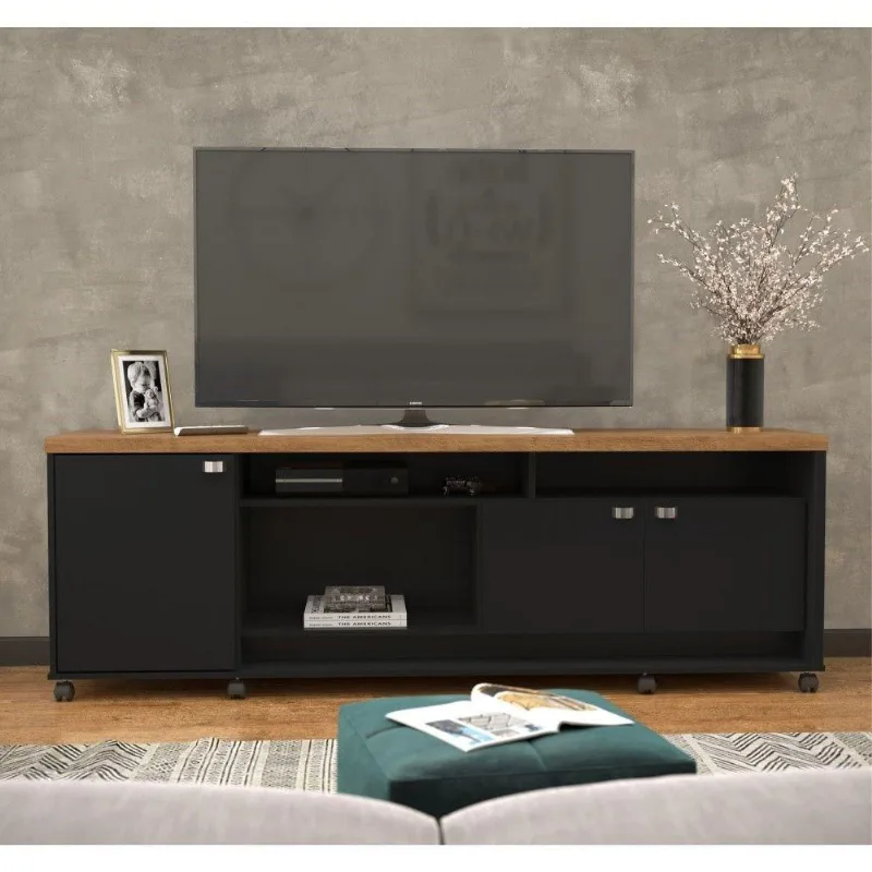 Rack Para Tv Crow Preto Amêndoa