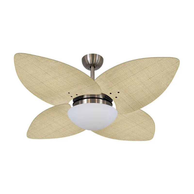 Ventilador De Teto Kovalski Bronze 4 Pás Palmae Natural 220V 220V