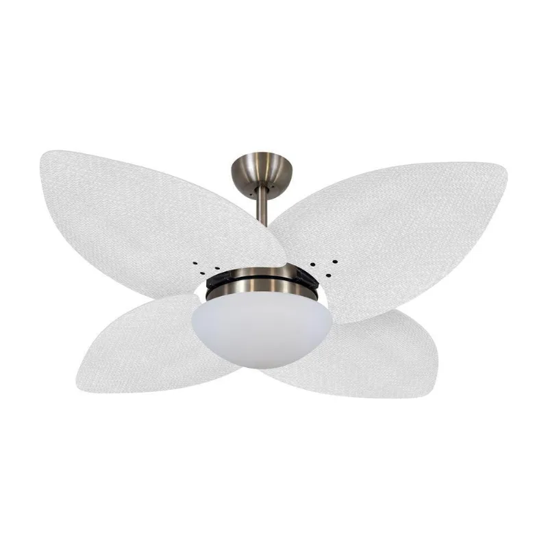 Ventilador De Teto Kovalski Bronze 4 Pás Palmae Branco 220V 220V