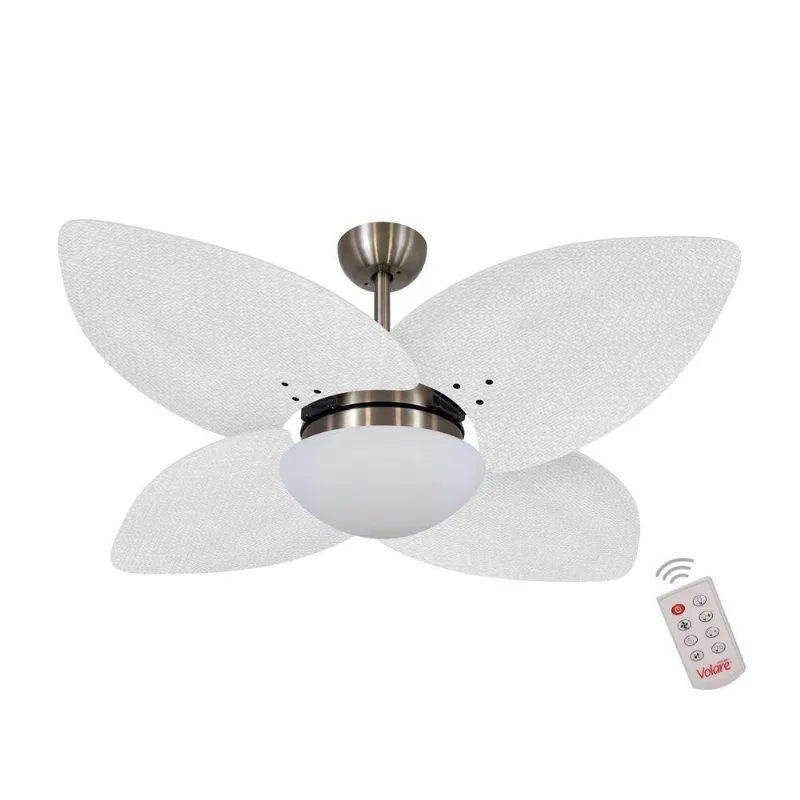 Ventilador De Teto Bronze 4 Pás Palmae Branco 220V 220V