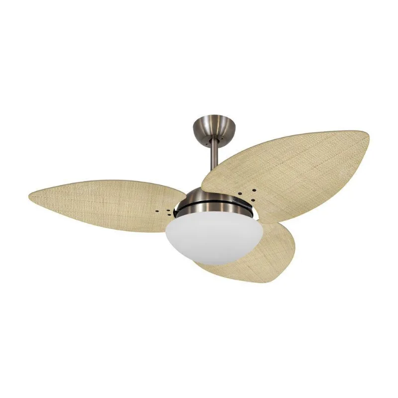 Ventilador De Teto Kovalski Bronze 3 Pás Palmae Natural 220V 220V
