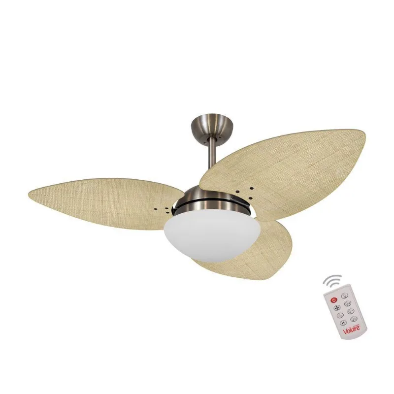 Ventilador De Teto Bronze 3 Pás Palmae Natural 220V 220V