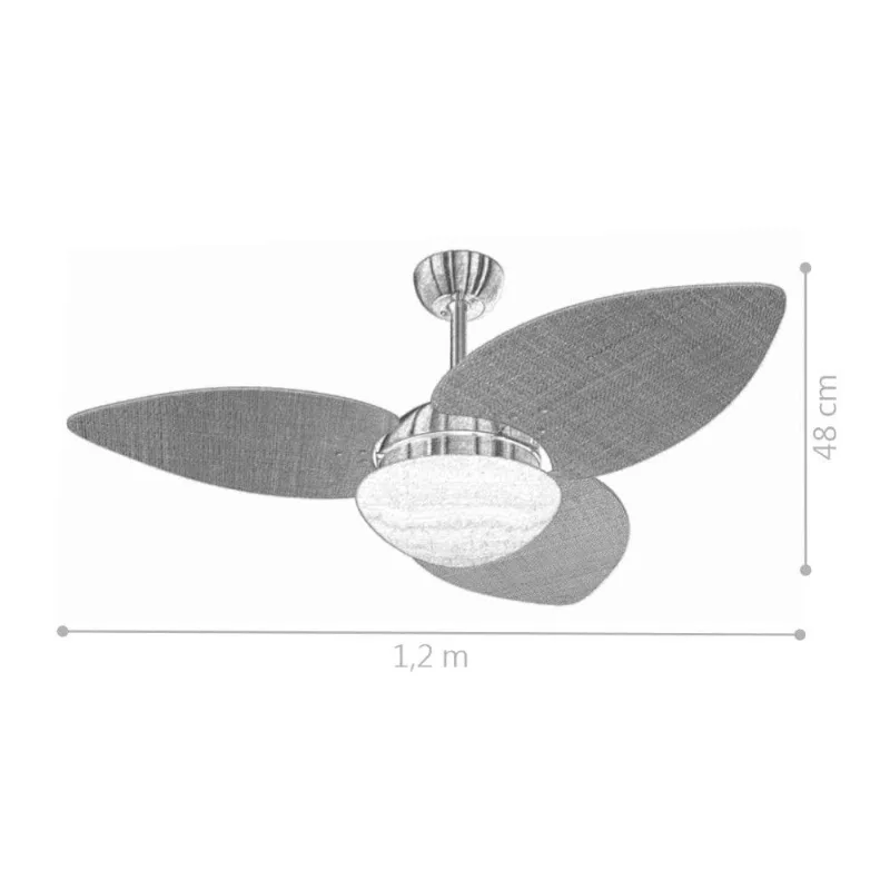 Ventilador De Teto Branco Fosco 3 Pás Branco 220V 220V
