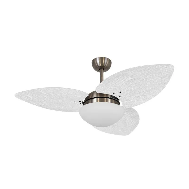 Ventilador De Teto Kovalski Bronze 3 Pás Palmae Branco 127V 110V