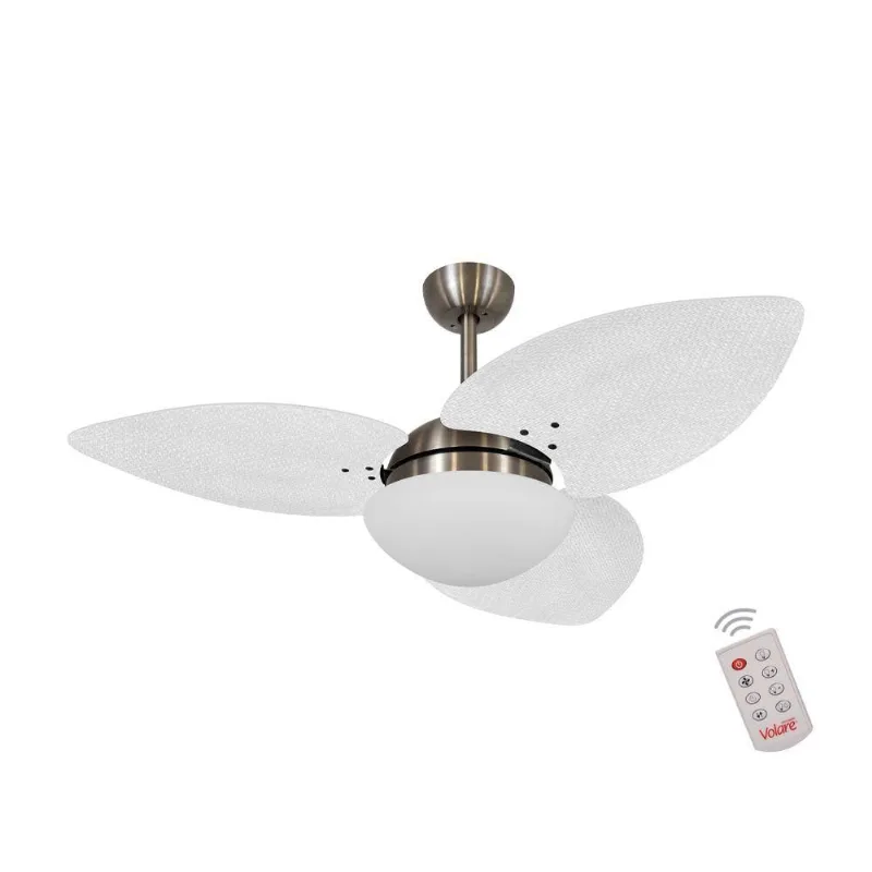 Ventilador De Teto Bronze 3 Pás Palmae Branco 127V 110V