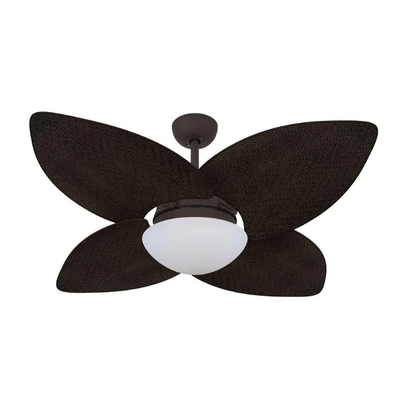 Ventilador De Teto Marrom 4 Pás Palmae Tabaco 220V 220V