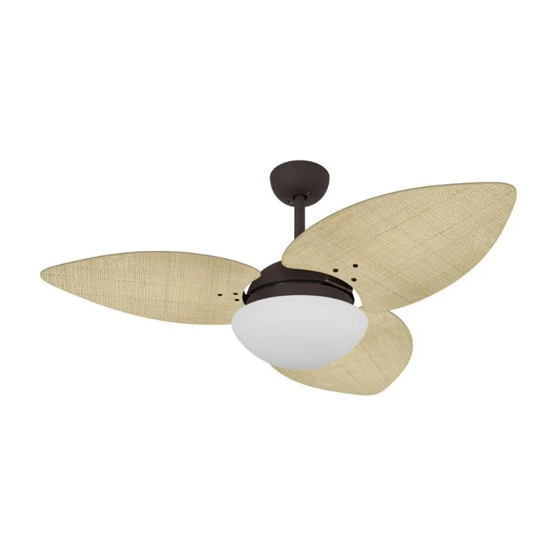 Ventilador De Teto Marrom 3 Pás Palmae Natural 220V 220V