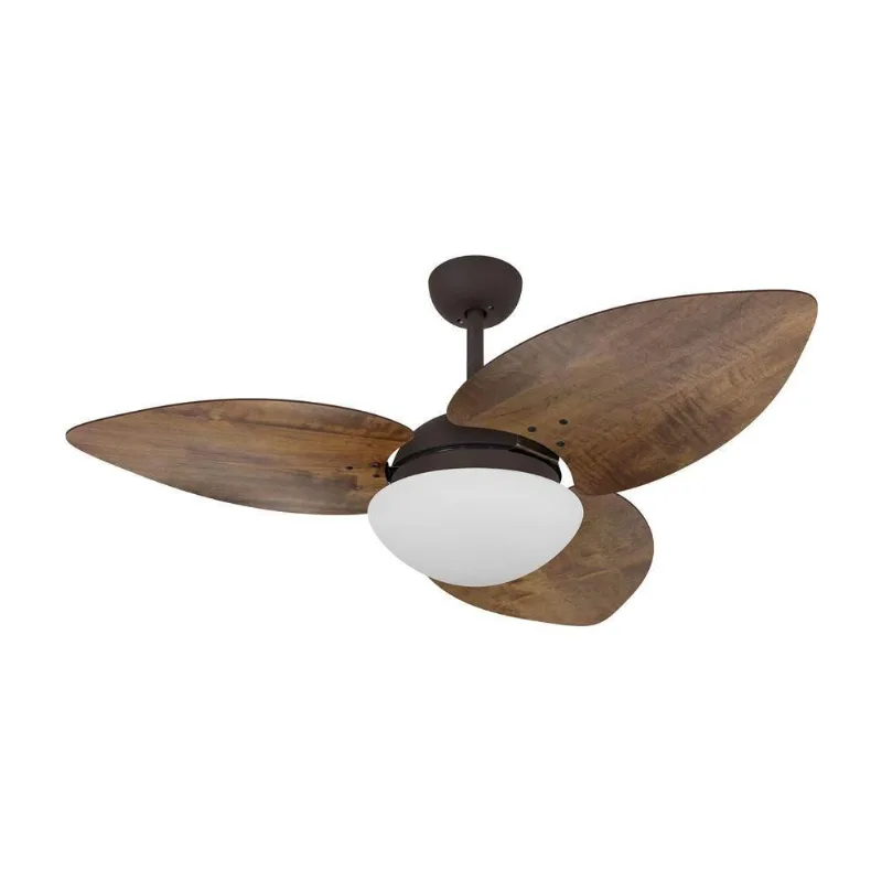 Ventilador De Teto Marrom 3 Pás Rádica Imbuia 127V 110V