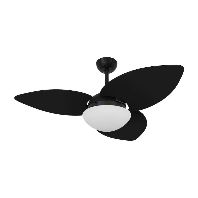 Ventilador De Teto Kovalski Nero 3 Pás Preto 127V 110V