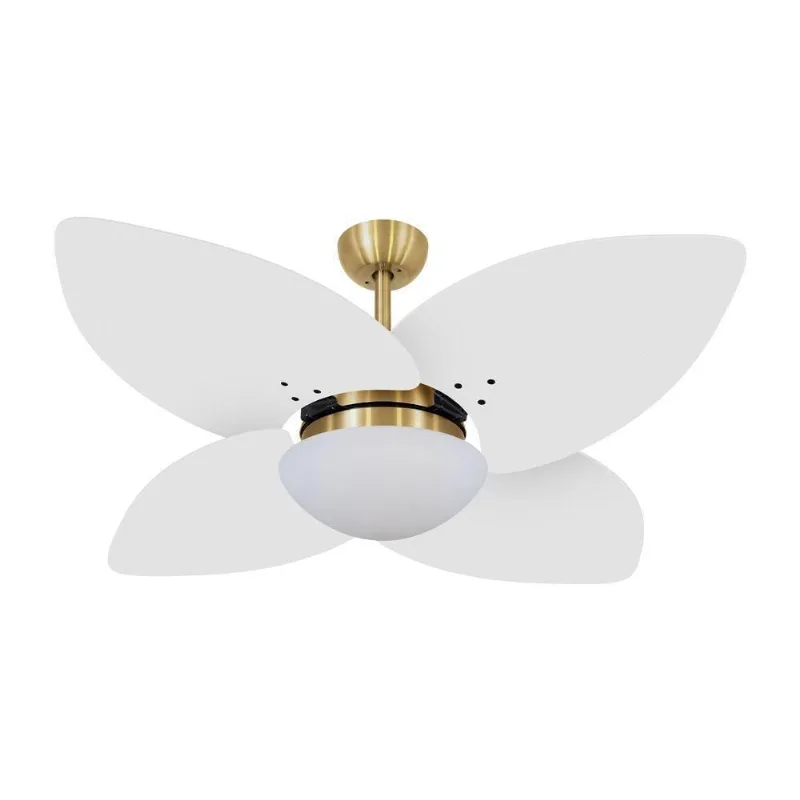 Ventilador De Teto Kovalski Dourado 4 Pás Branco 220V 220V
