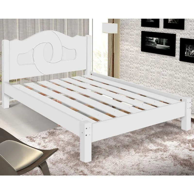 Cama De Casal Luca Branco