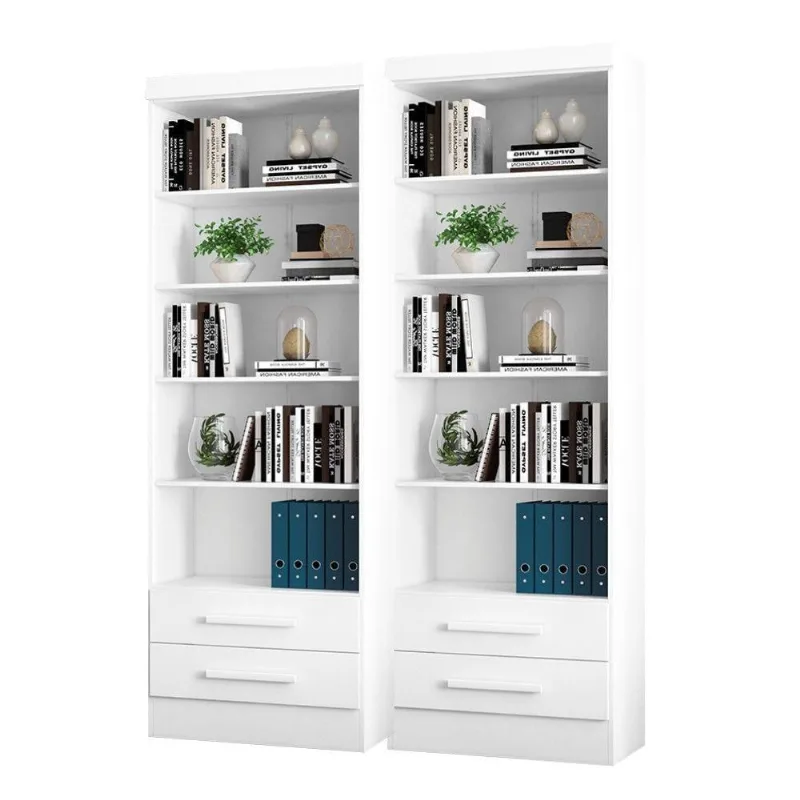 Conjunto 2 Estantes Livreiro Kenner Branco
