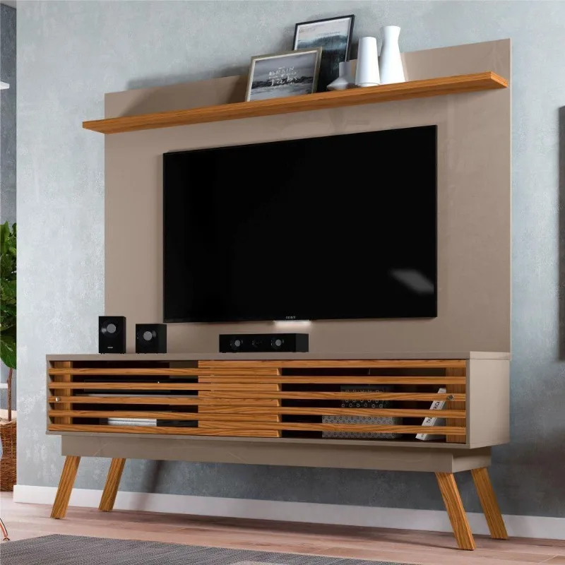Rack Com Painel Para Tv Benson 1.8 Fendi Naturale