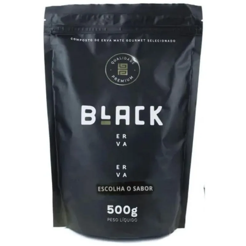 Kit Completo Tereré Black Erva Cuia + Bomba Epox+ Erva 500g