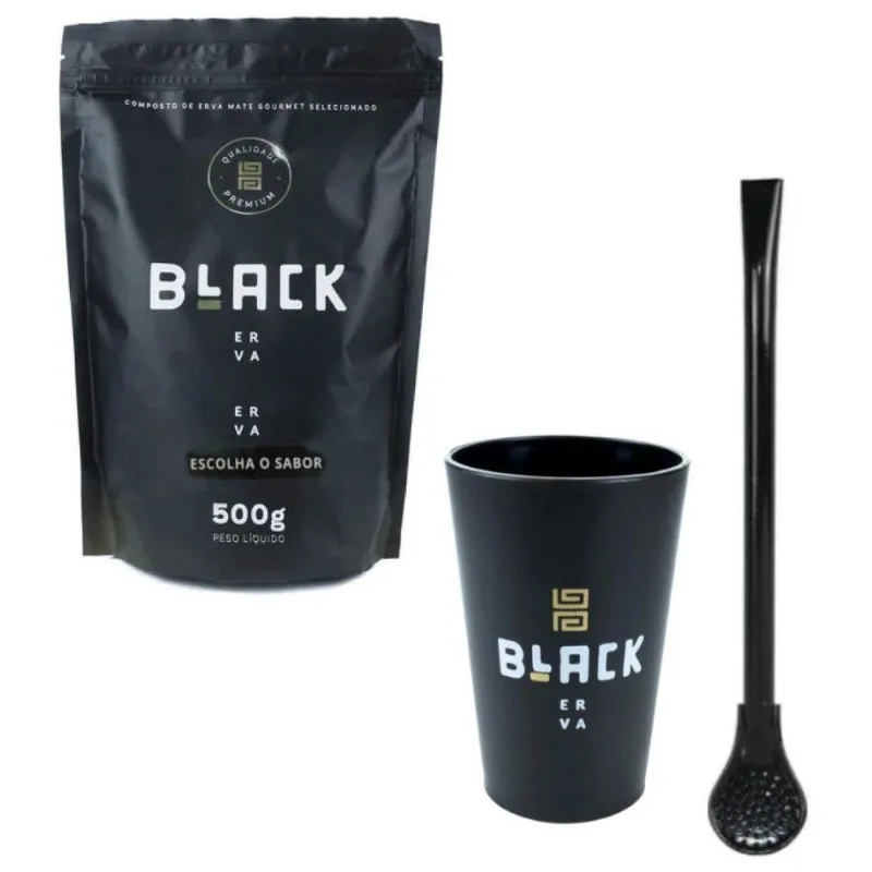 Kit Tereré Cuia, Bomba Epox E Erva 500g Cereja Ice
