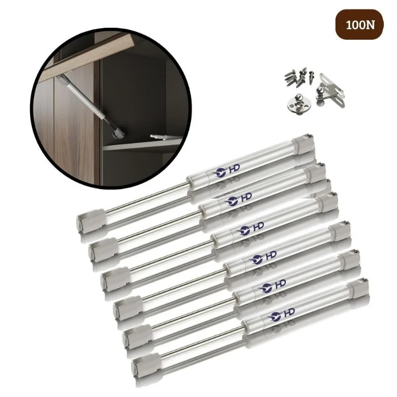 Kit 6 Pistão À Gás Com Amortecedor Para Armário Cozinha 100n