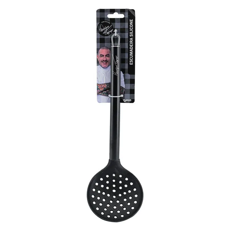 Escumadeira Para Fritura Silicone Inox 34cm Henrique Fogaça