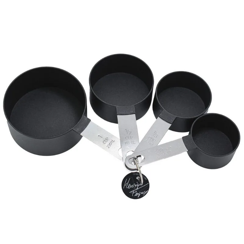 Kit 4 Xícaras Medidoras Para Cozinha Inox Henrique Fogaça