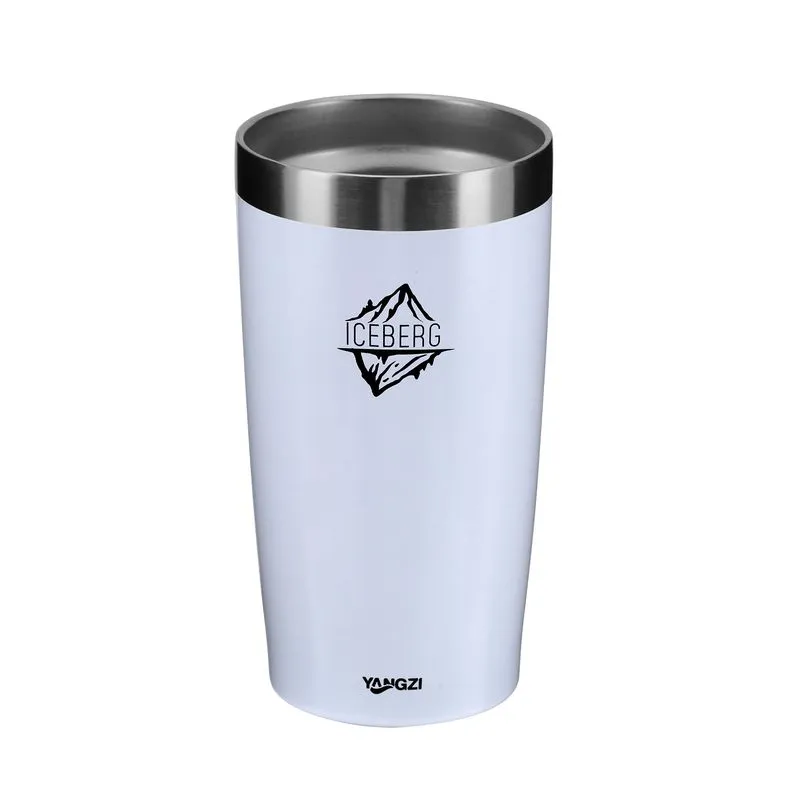 Copo Térmico Iceberg Inox Parede Dupla Branco Cerveja 600ml