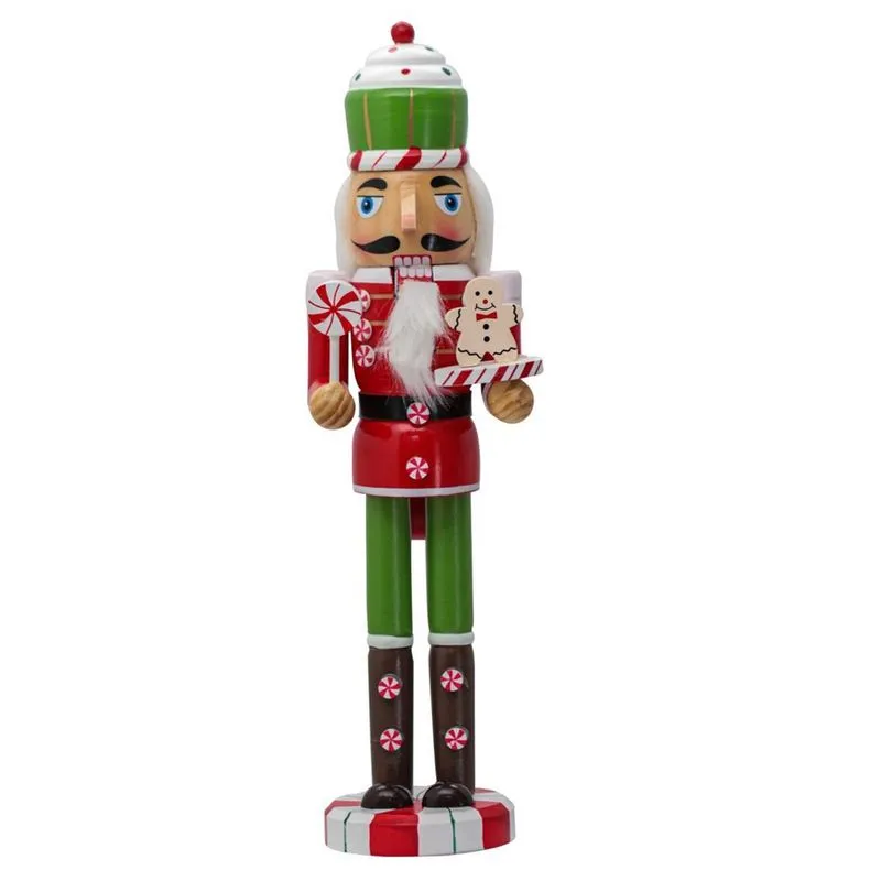Quebra Nozes Soldado Decoração de Natal Doceiro em madeira 38 cm