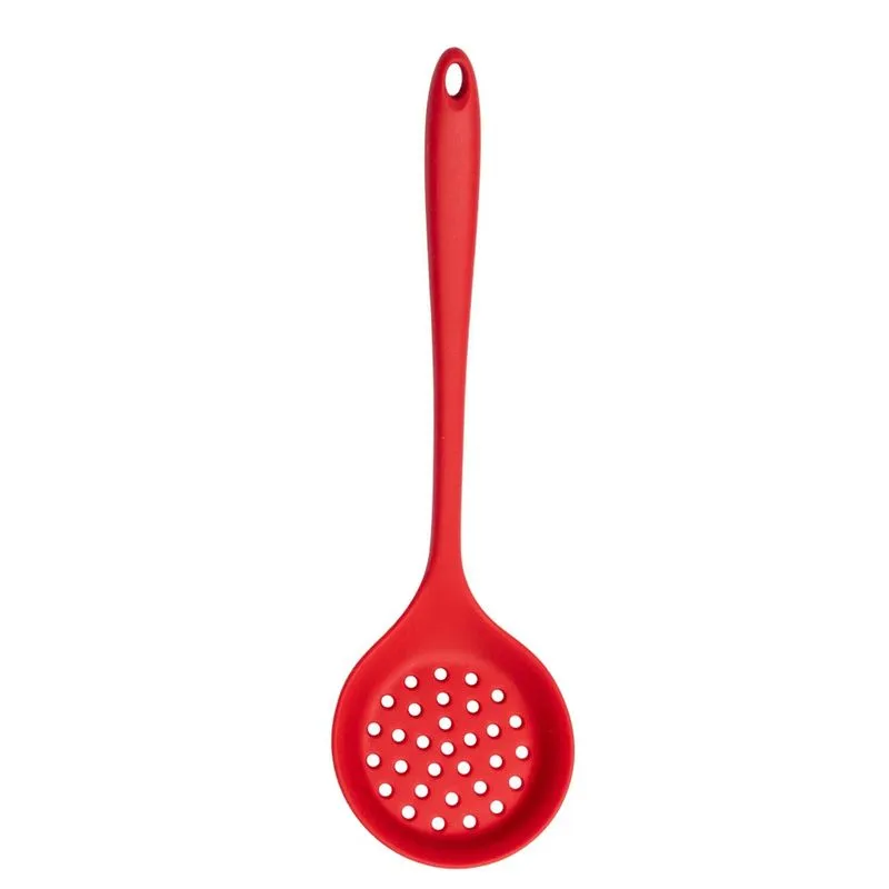 Escumadeira De Silicone Utensilio Cozinha Vermelho Yazi