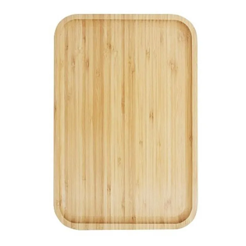 Bandeja Bambu Retangular Grande 45cm X 30cm Borda Slim - Tuut