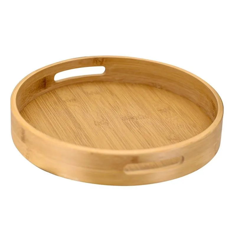 Bandeja Bambu Funda C/ Alça Red. 30cm Tuut 24727