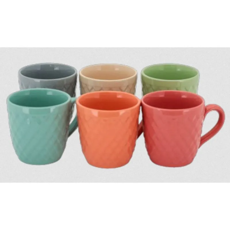 Caneca Ceramica Rattan 180ml (1 Unidade) - Cores Variadas/Sortidas - Tuut