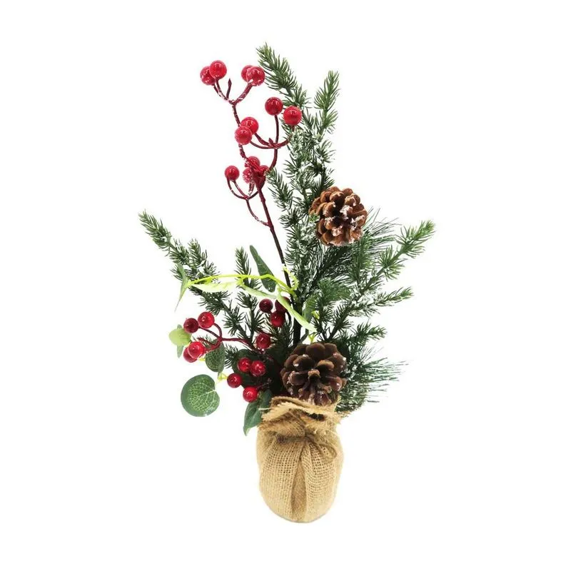 Arranjo de mesa RusticoBerrys Pinhas 43 cm