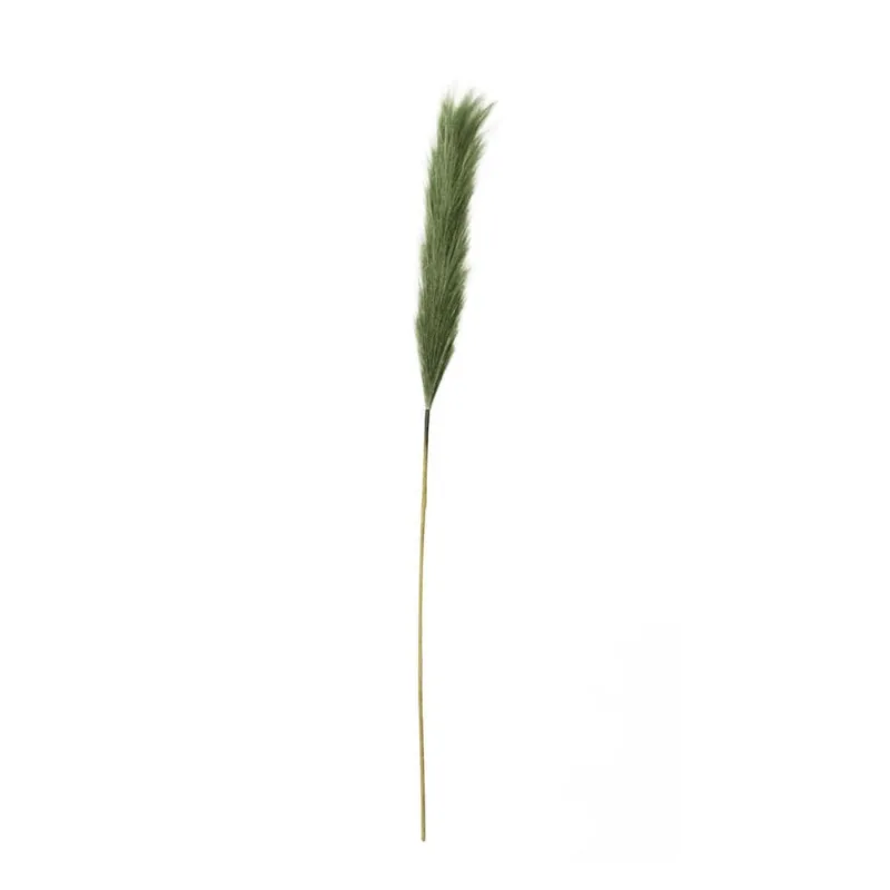 Galho Capim Pampas Decoração Boho Verde Verde 86 cm