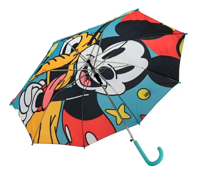 Guarda Chuva Infantil Mickey Pluto Disney Automático 48cm
