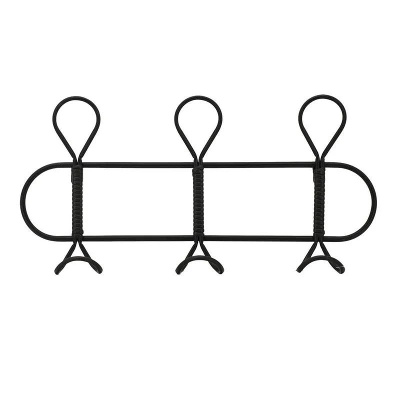 Cabide De Parede Trio Nozinho Metal Preto 48,5cm 26695 - Yangzi