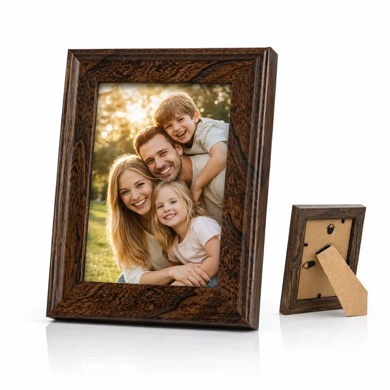 Porta Retrato MDF Amêndoa 3 em 1 Parede Mesa 13x18cm | Utilidades Domésticas | Outlet de Casa
