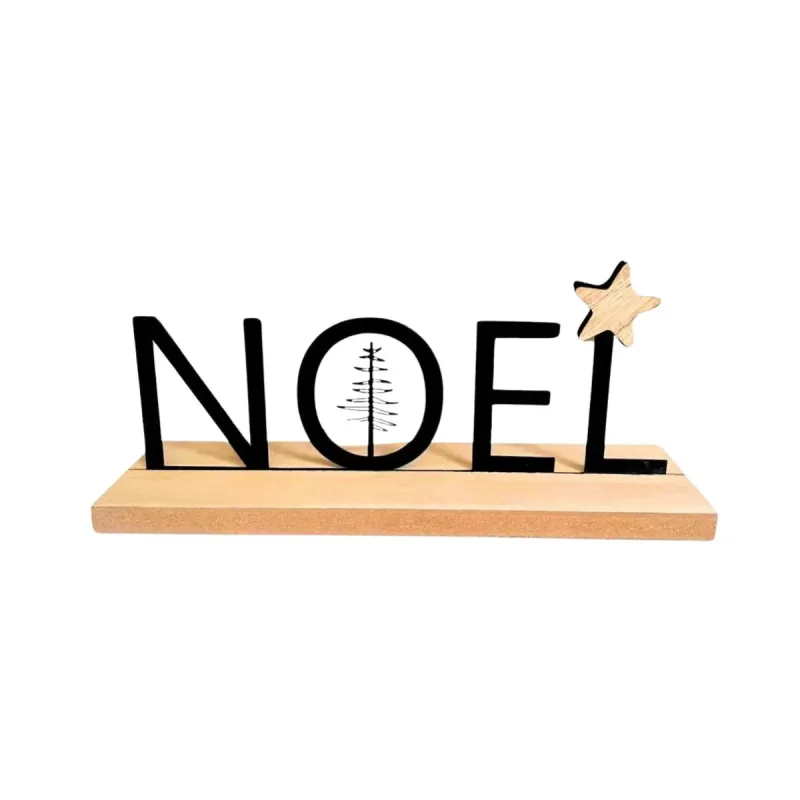 Enfeite de Natal Placa Noel Magizi Metal 25x7x12cm - Outlet do Marinho - Melhor Preço em Papelaria, Brinquedos e Utilidades