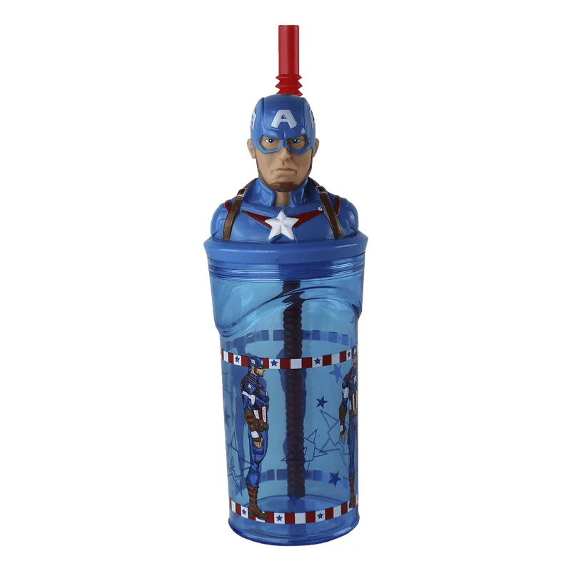 Copo Yangzi 3D Capitão América com Canudo 360ml