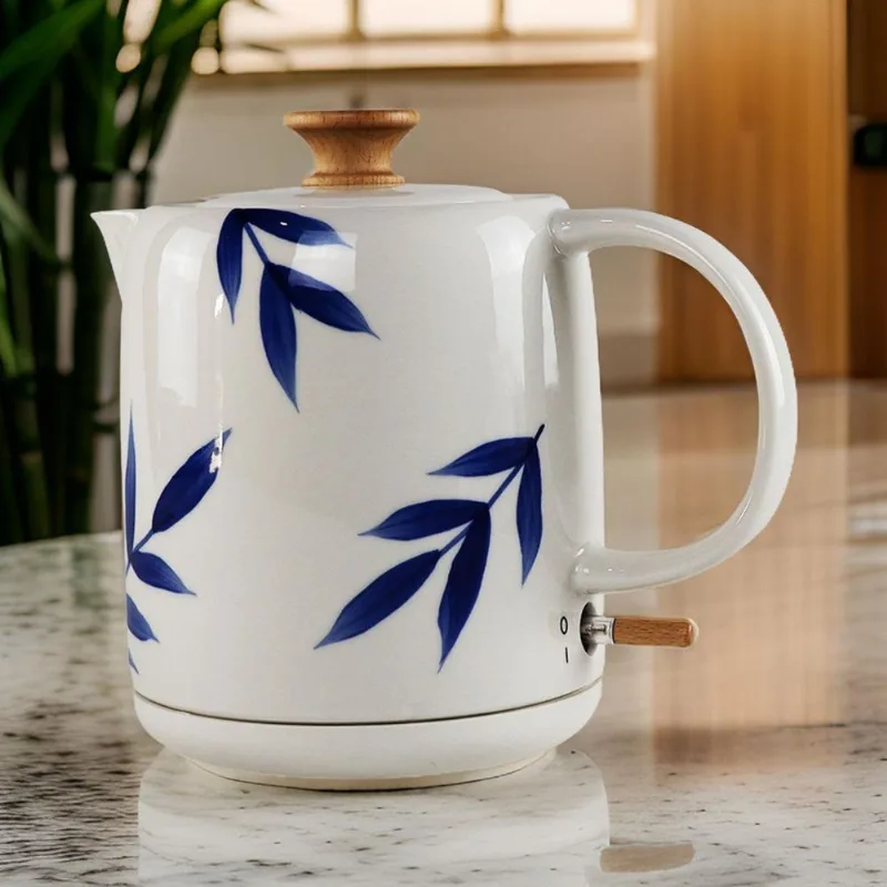 Cheleira Elétrica Porcelana Eleganza 220v 1l Folhas De Bambu