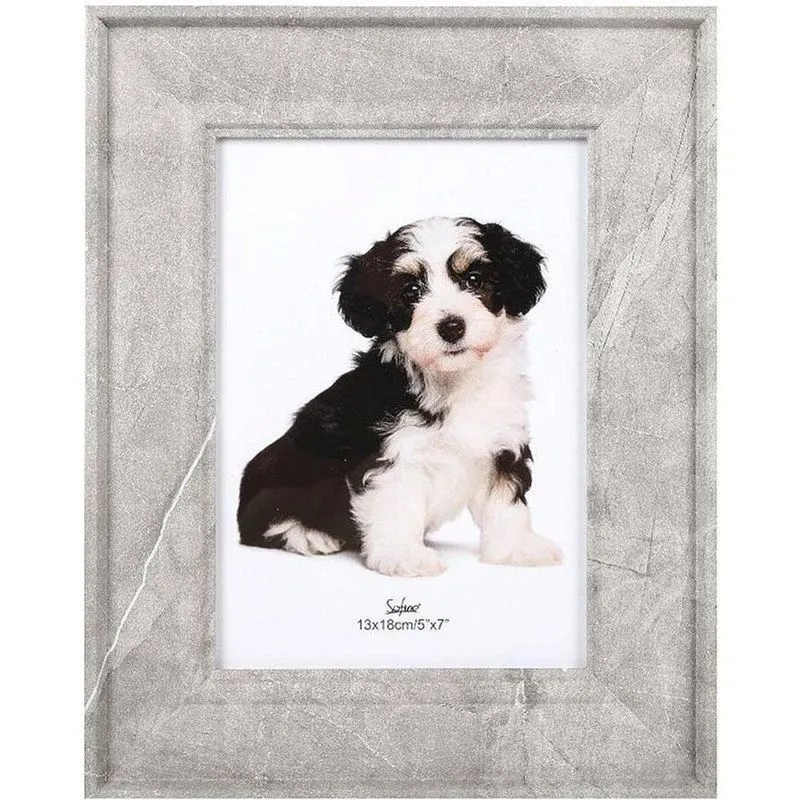 Porta-Retrato MDF Moldura Cinza 12x18cm Vertical Horizontal Yangzi