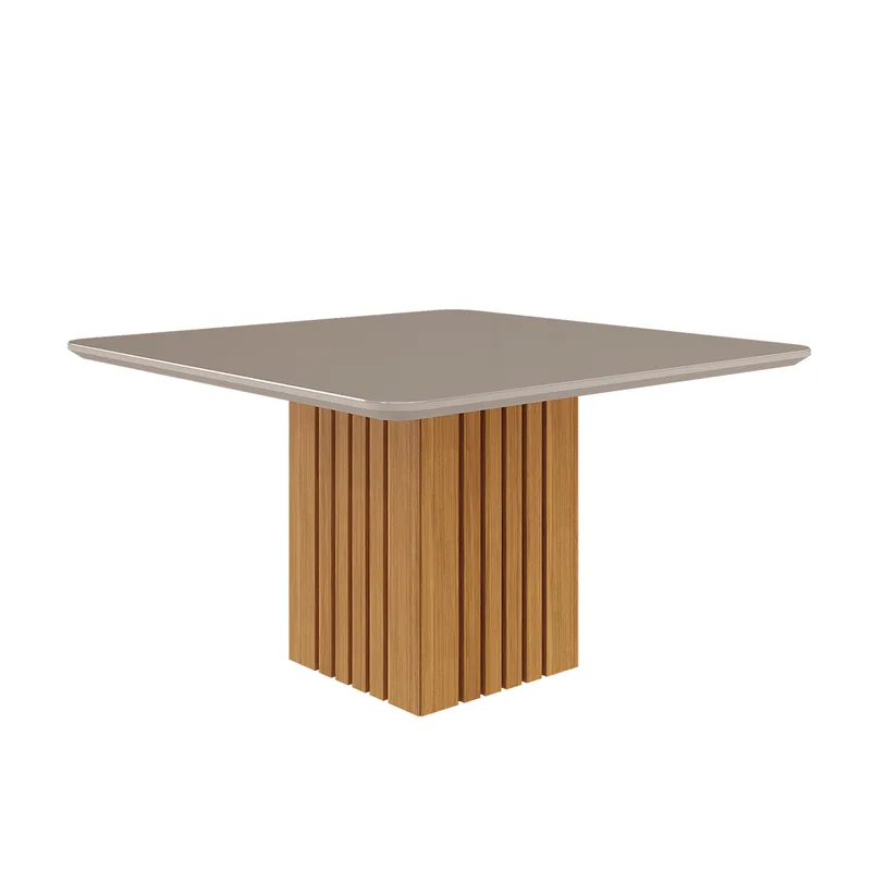 Mesa de Jantar Ana 130 x 130 cm Cimol Nature / Off White