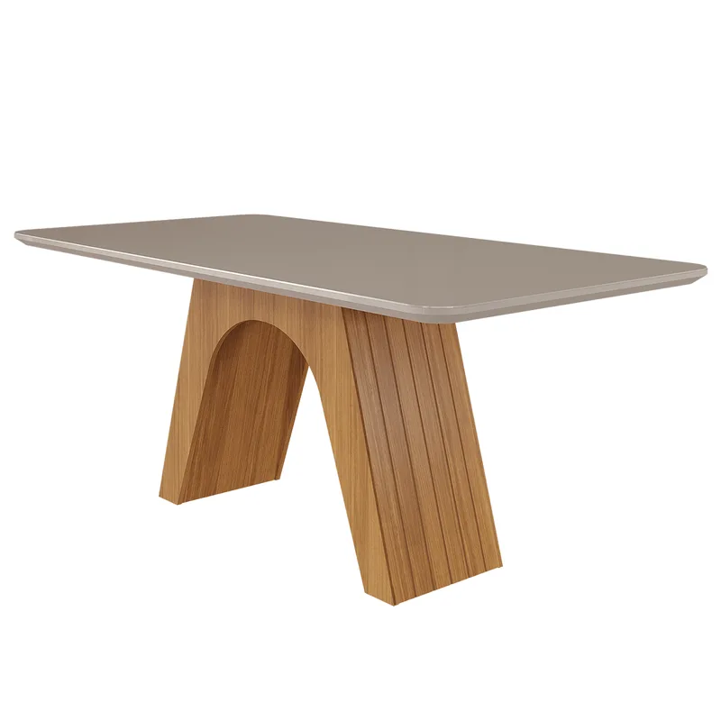 Mesa de Jantar Clara 180x80cm Cimol Nature Off White Nature Off White