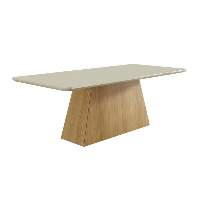 Mesa De Jantar 210 Helena Natural E Off White - Cimol