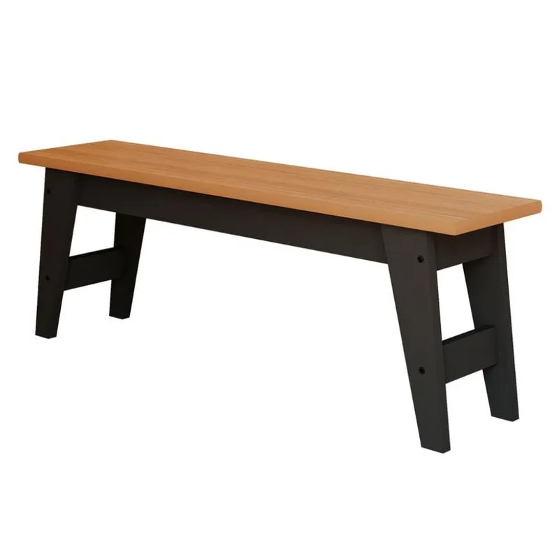Banco de Jantar 3 Lugares Aurora Chumbo e Nature 130 cm