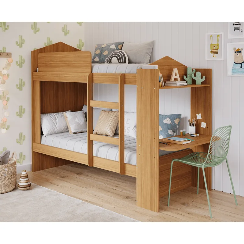 Cama Beliche com Escrivaninha Duda Cimol Nature Nature