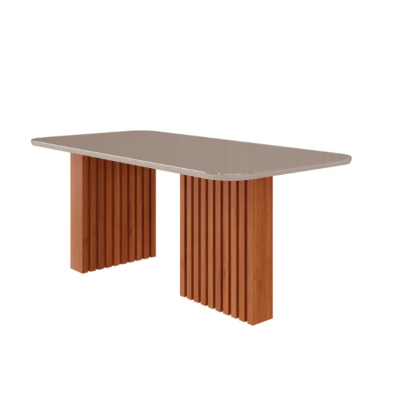 Mesa de Jantar Cimol Ester 180x90cm Cinamomo/Off white Cinamomo/Off white
