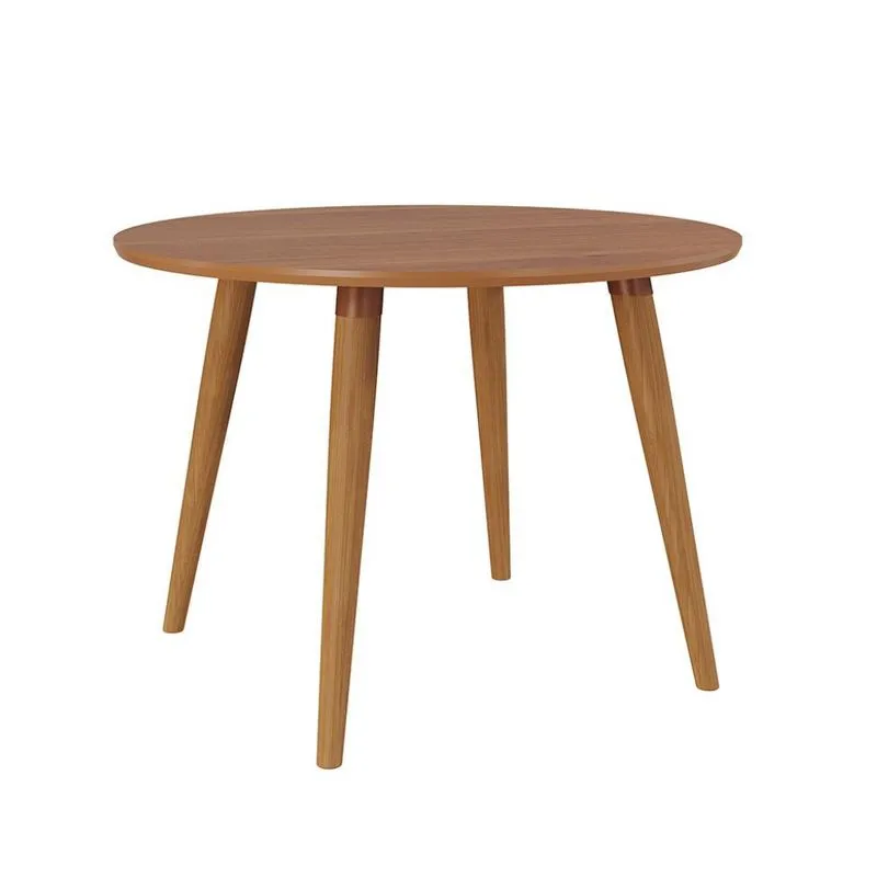 Mesa de Jantar Redonda Modern Design Dani MDP e Madeira Cinamomo 109 cm