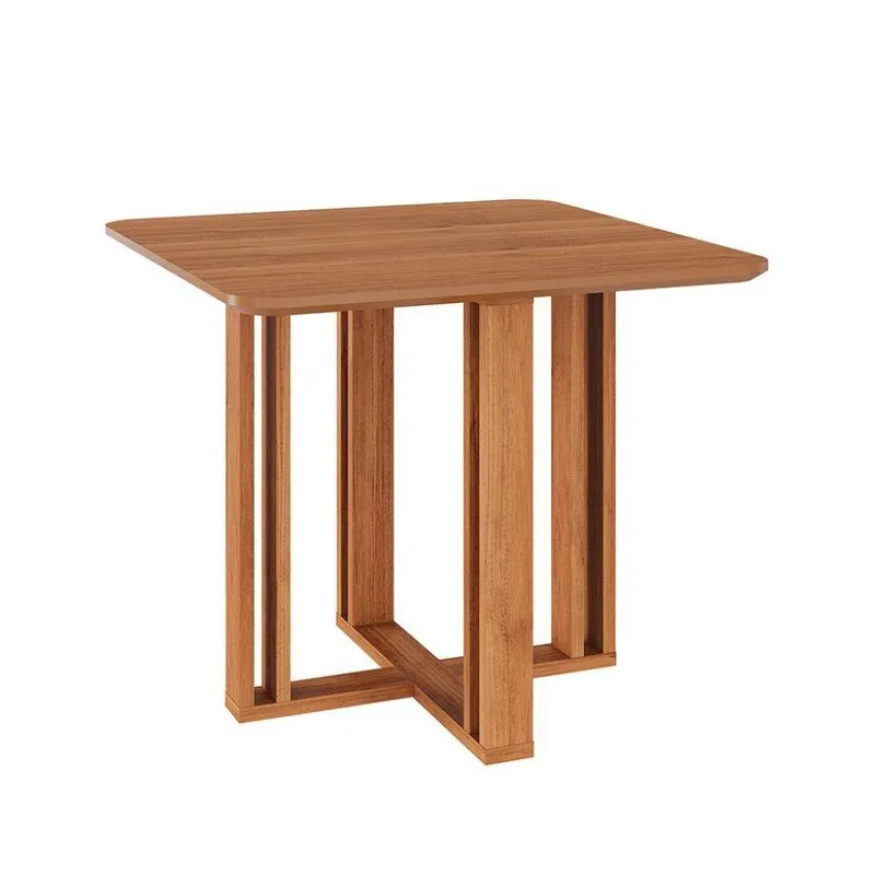 Mesa de Jantar Quadrada Modern Design Flora MDF Cinamomo 95cm