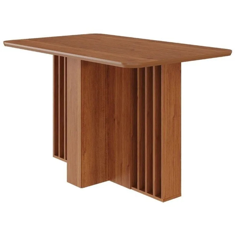 Mesa de Jantar Isadora 22123 4 Lugares Retangular Mdf 130x80cm Cinamomo Milani Movelaria