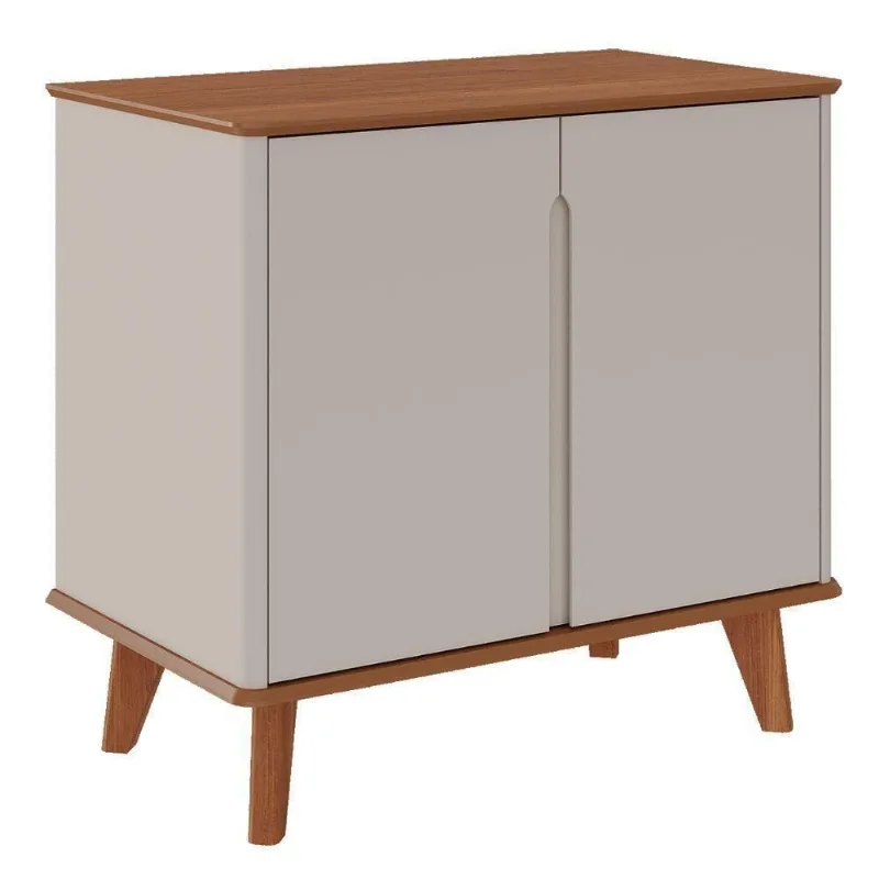 Aparador Buffet Serena 2 Portas 1 Prateleira MDF Off White Milani