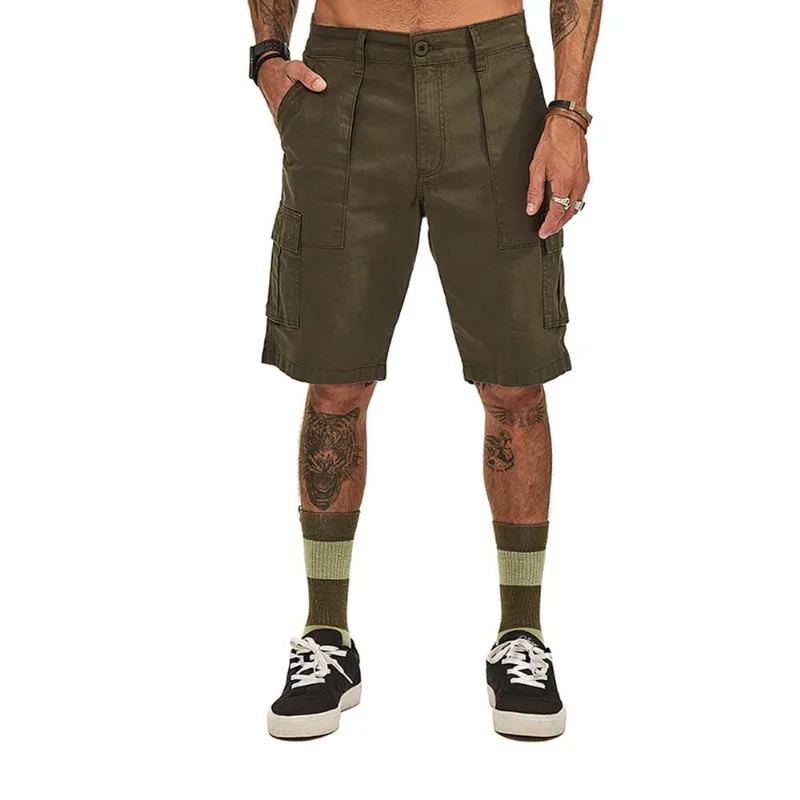 Bermuda sarja masculina cargo Mormaii Verde 36